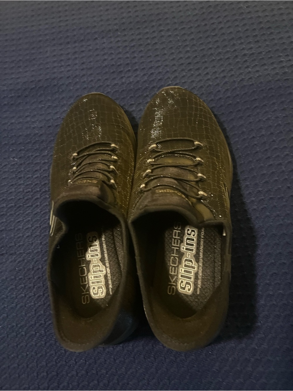Skechers Olive Green Metallic Slip-Ins Casual Athletic Shoes